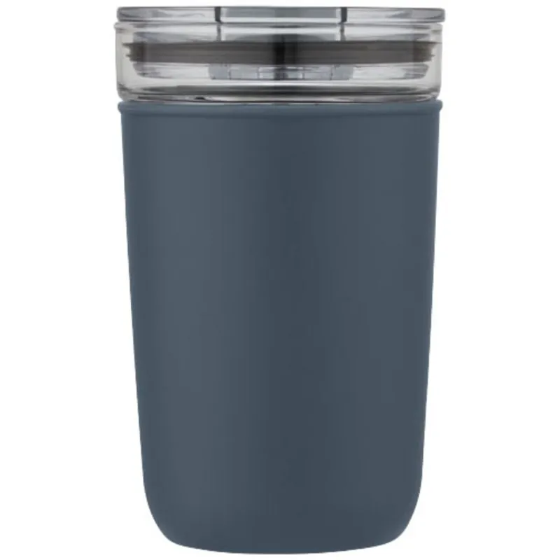 Vaso de vidrio de 420 ml con pared exterior de plástico reciclado 'Bello'